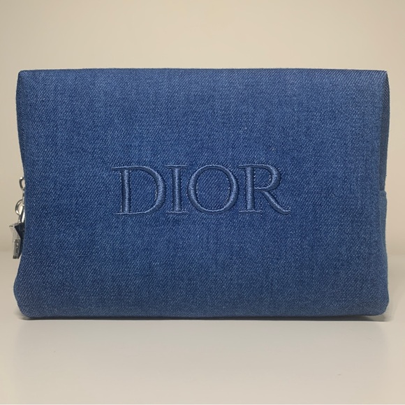 DIOR beauty denim cosmetic pouch bag Limited Edition 2024 New In Box - Picture 1 of 7
